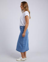 Foxwood - Scout Midi Skirt - Mid Blue - White & Co Living Skirts