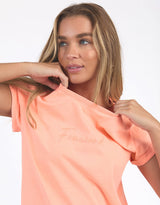 foxwood-signature-tee-neon-peach-womens-clothing