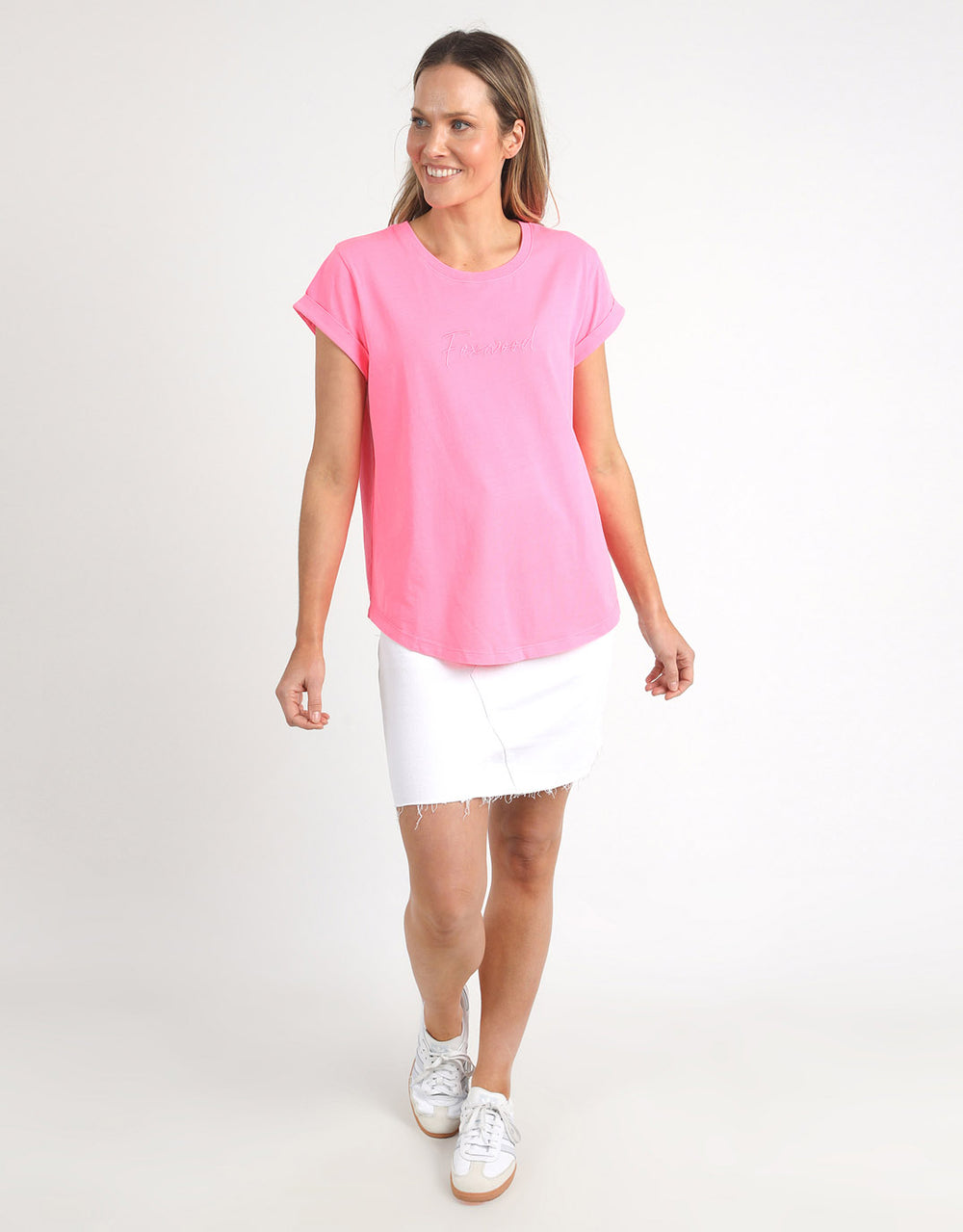 foxwood-signature-tee-neon-rose-womens-clothing