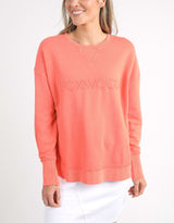 foxwood-simplified-crew-neon-peach-womens-clothing