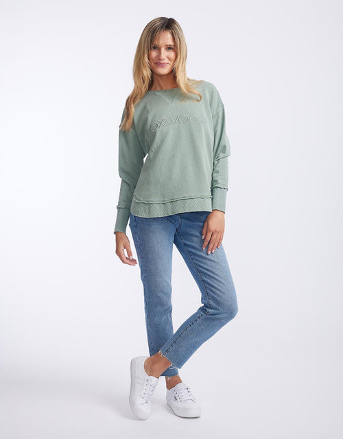 Foxwood - Simplified Crew - Sage - White & Co Living Jumpers