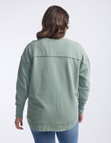 Foxwood - Simplified Crew - Sage - White & Co Living Jumpers