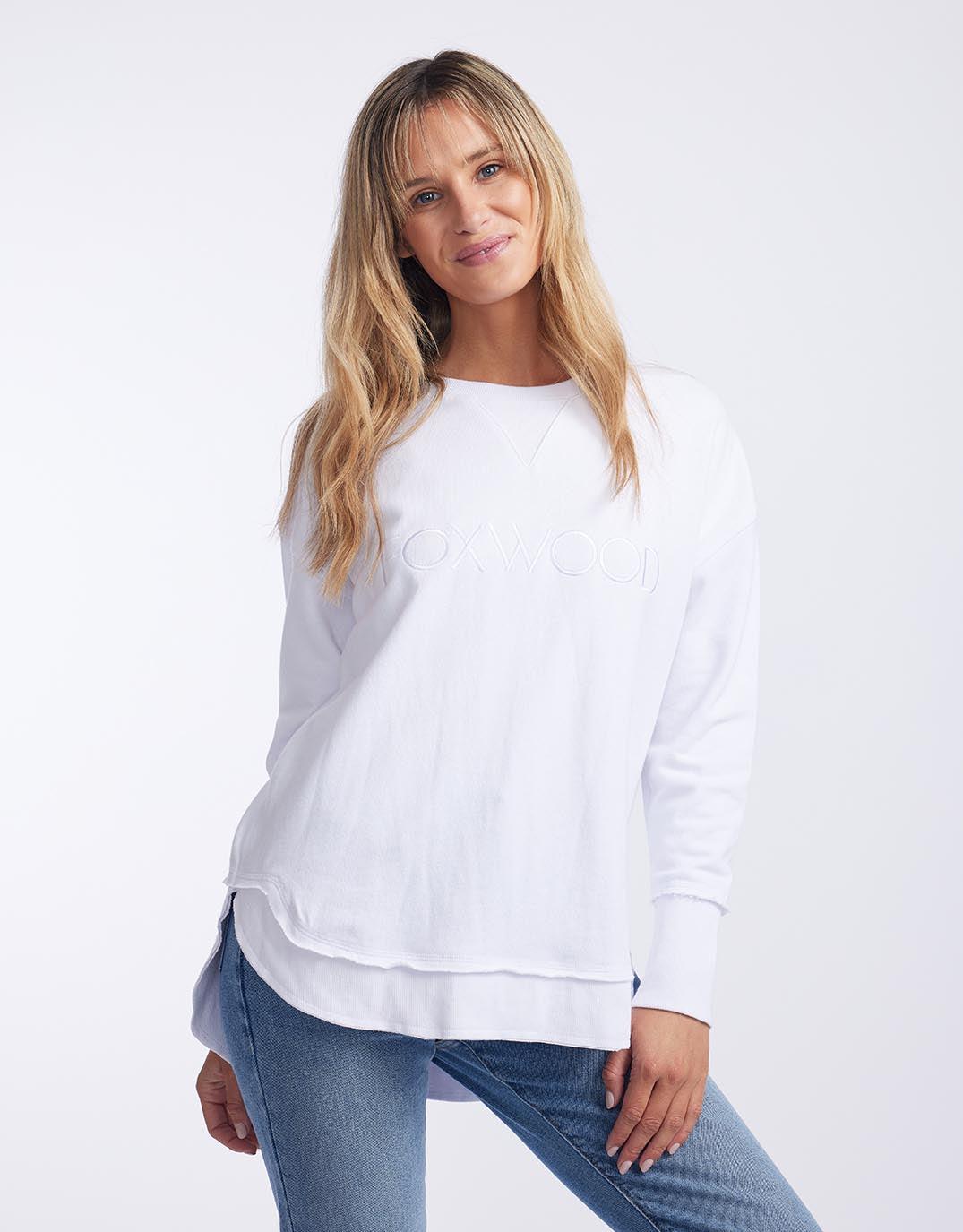 Foxwood - Simplified Crew - White - White & Co Living Jumpers