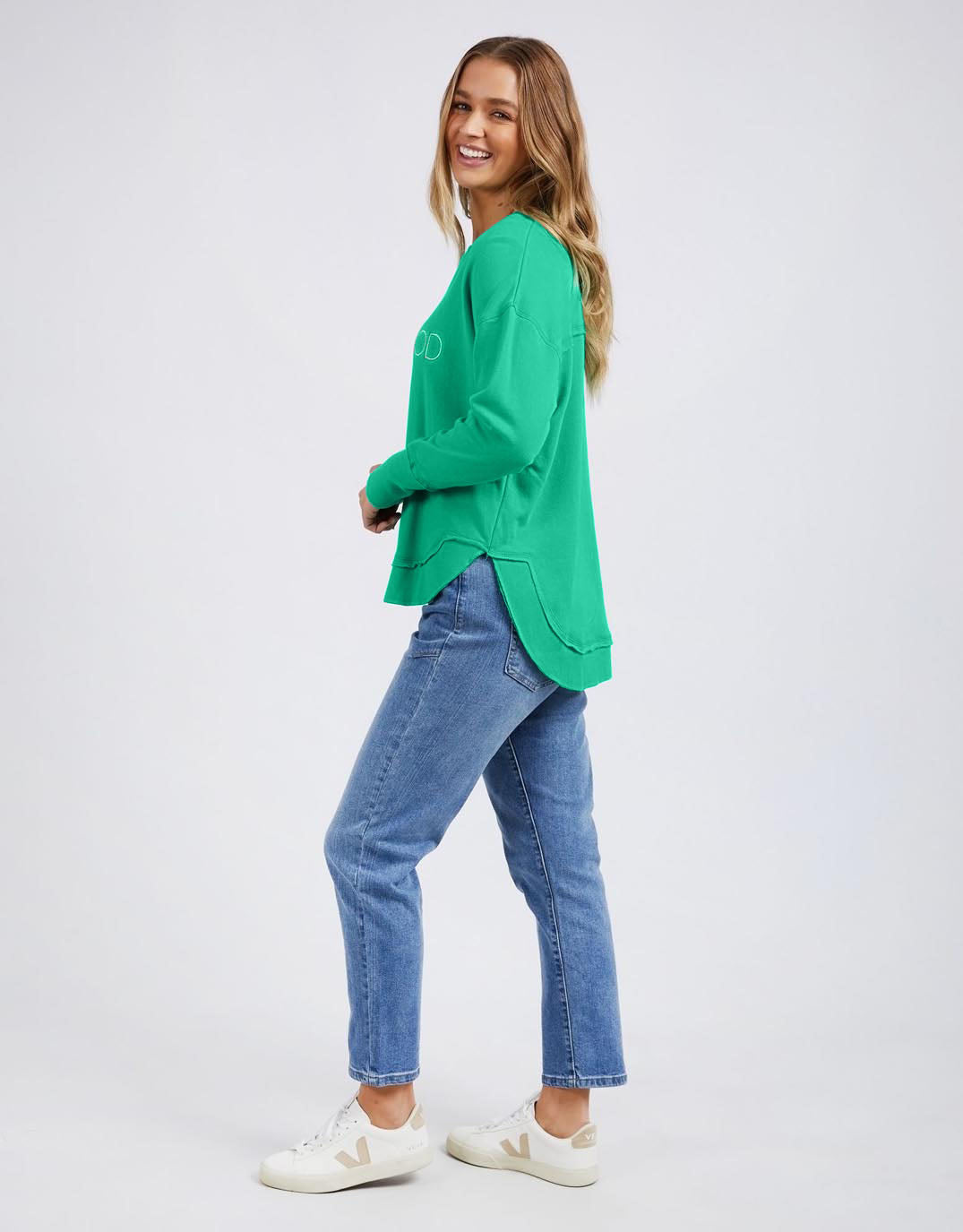 foxwood-simplified-metallic-crew-green-womens-clothing