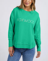 foxwood-simplified-metallic-crew-green-womens-clothing