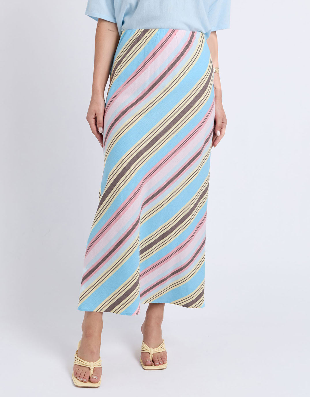 Sundown Stripe Skirt - Blue