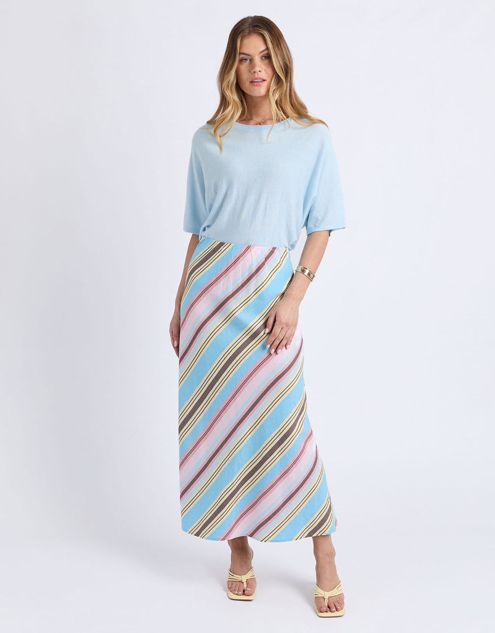 Sundown Stripe Skirt - Blue