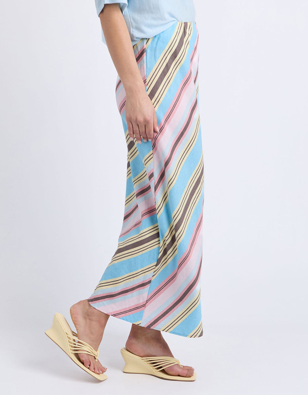 Sundown Stripe Skirt - Blue