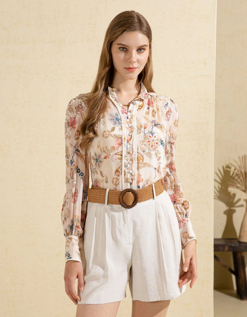 gds-alexandra-top-beige-print-womens-clothing