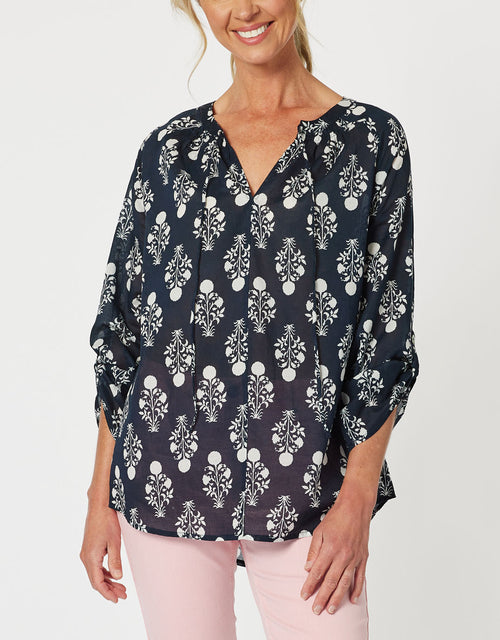 gordon-smith-houston-cotton-top-navy-womens-clothing