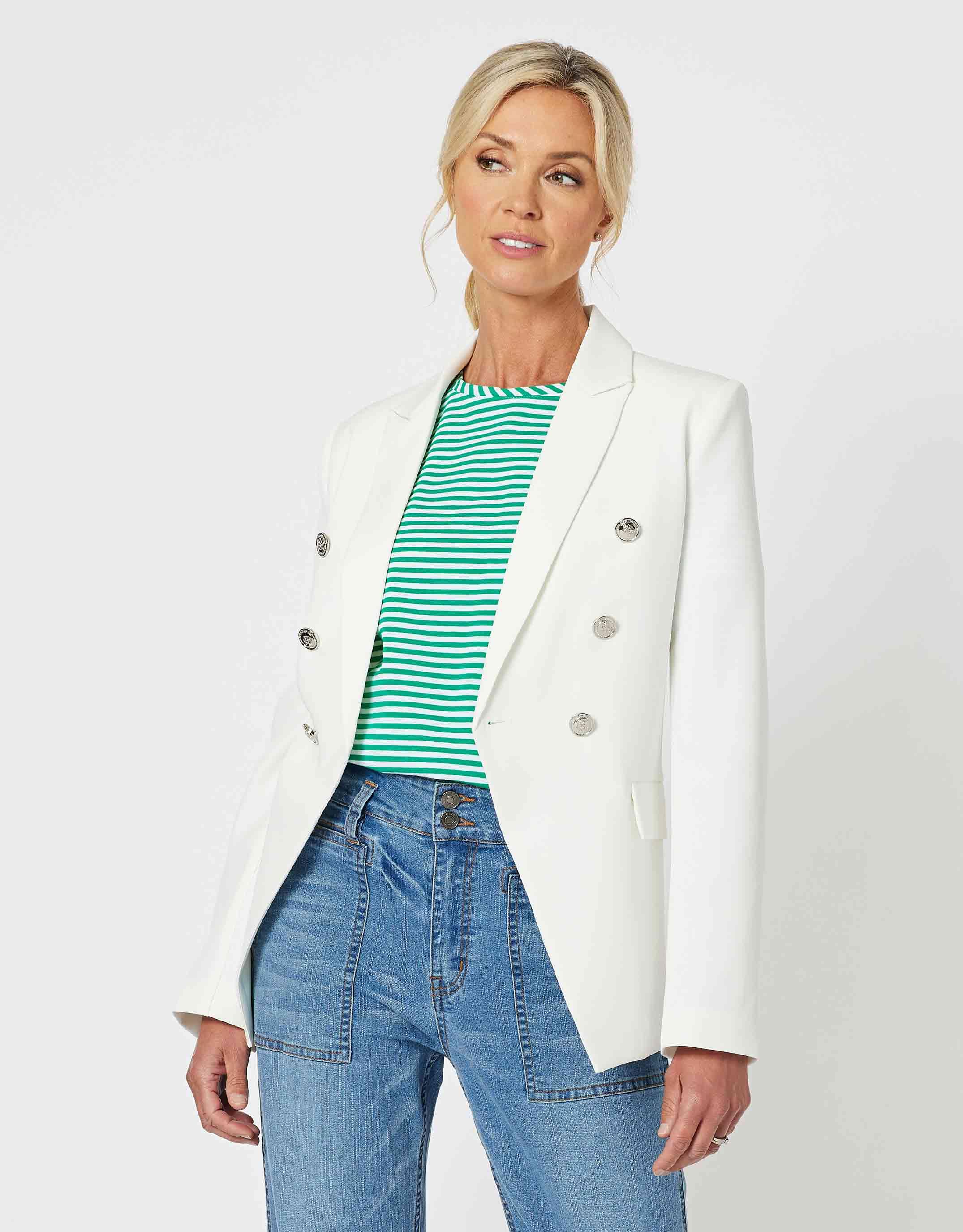 Ivory boyfriend outlet blazer