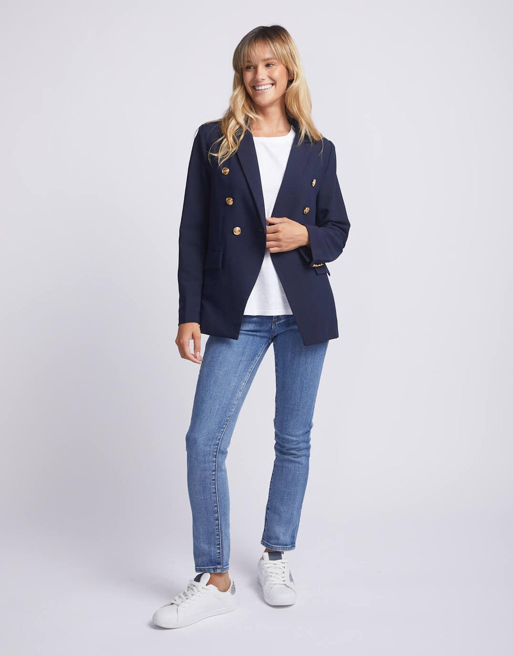 Gordon Smith - Lauren Blazer - Navy/Gold Buttons - White & Co Living Jackets