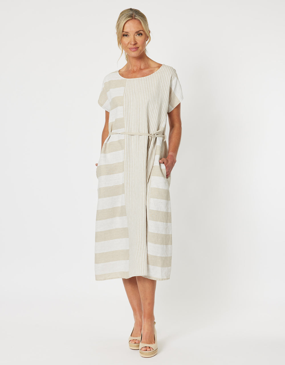 gordon-smith-patio-stripe-midi-dress-natural-womens-clothing