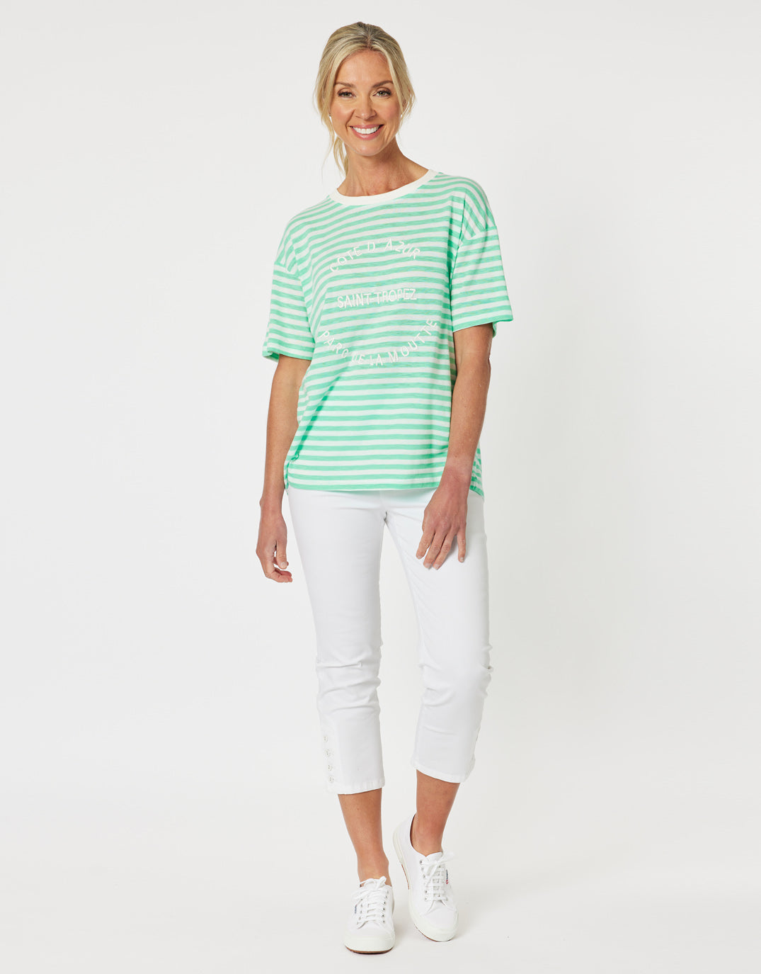 gordon-smith-saint-tropez-stripe-tee-mint-womens-clothing