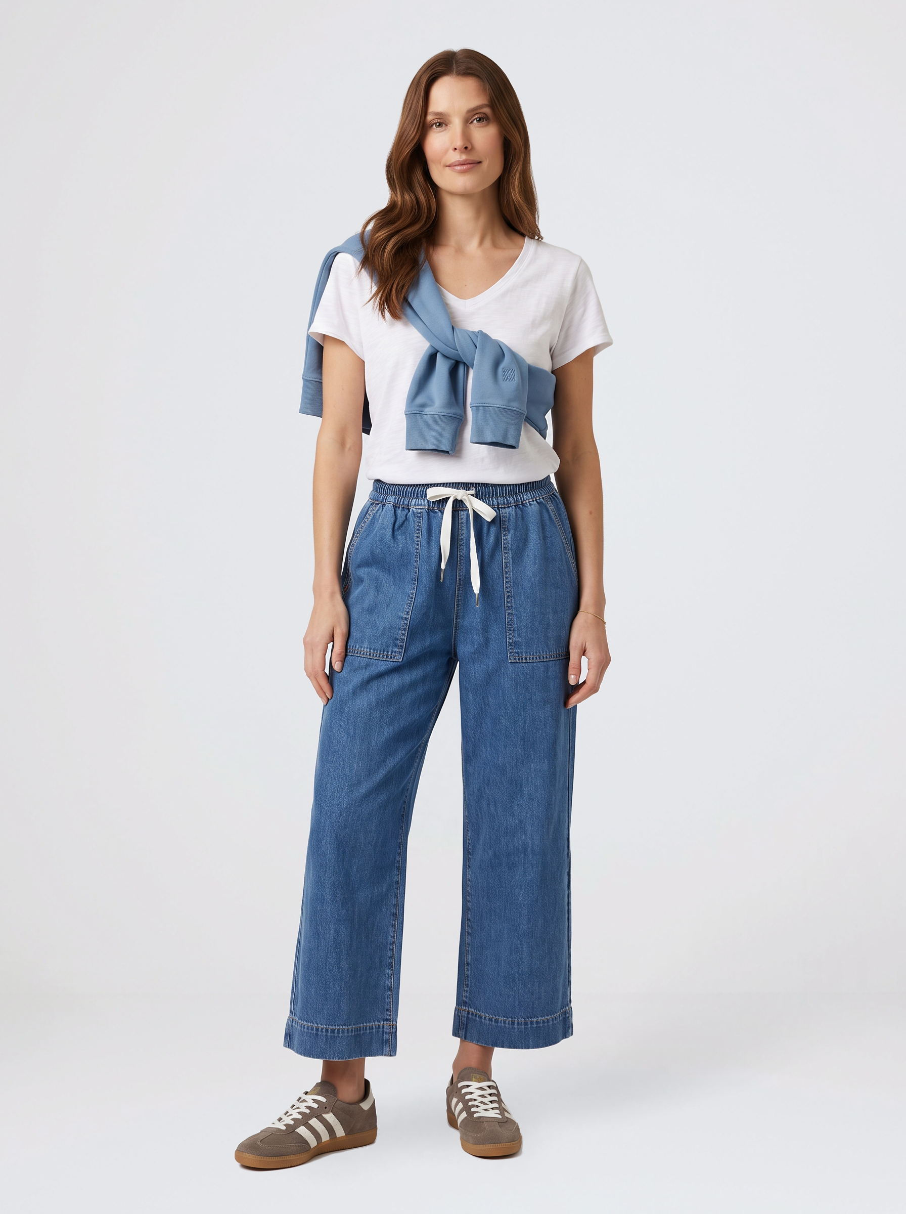Greta Slim Leg Pant - Blue