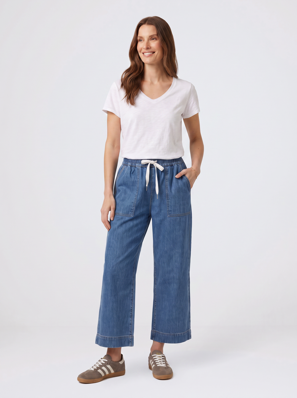 Greta Slim Leg Pant - Blue