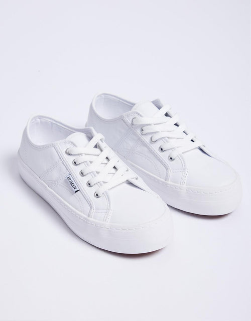 Human Shoes - Cass Leather Sneakers - White - White & Co Living Shoes