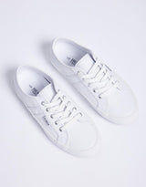Human Shoes - Cass Leather Sneakers - White - White & Co Living Shoes