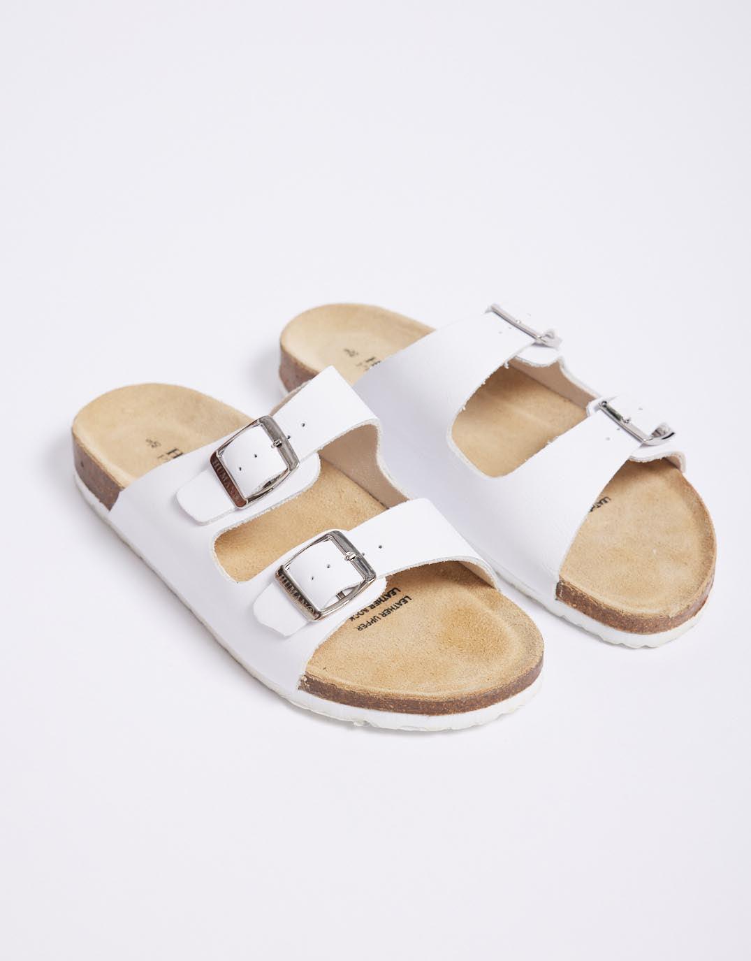Human Shoes - Lynx Slide - White - White & Co Living Shoes