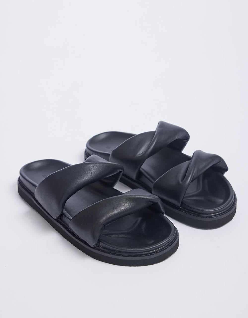 Human Shoes - Tactful Slides - Black - White & Co Living Shoes
