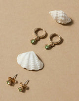 humble-heart-emerald-huggie-stud-set-gold