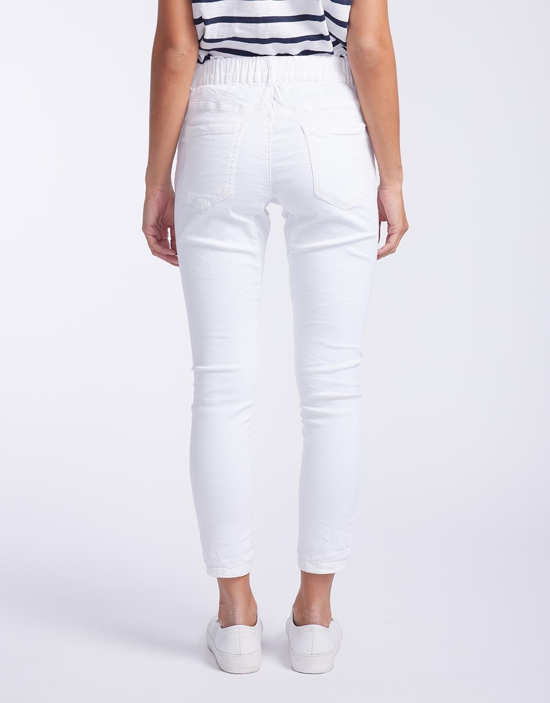 Italian Star - Emma Stretch Jean - White - White & Co Living Jeans