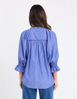 ivy-jack-noetic-short-sleeve-blouse-dark-blue-stripe-womens-clothing
