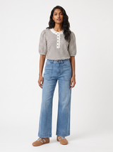 Jacqueline Top - Chocolate/White Stripe