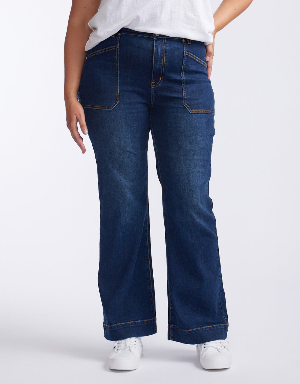 Jayne Wide Leg Jean - Indigo