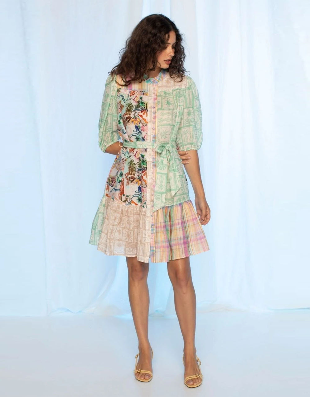 kachel-jill-mini-dress-multi-womens-clothing