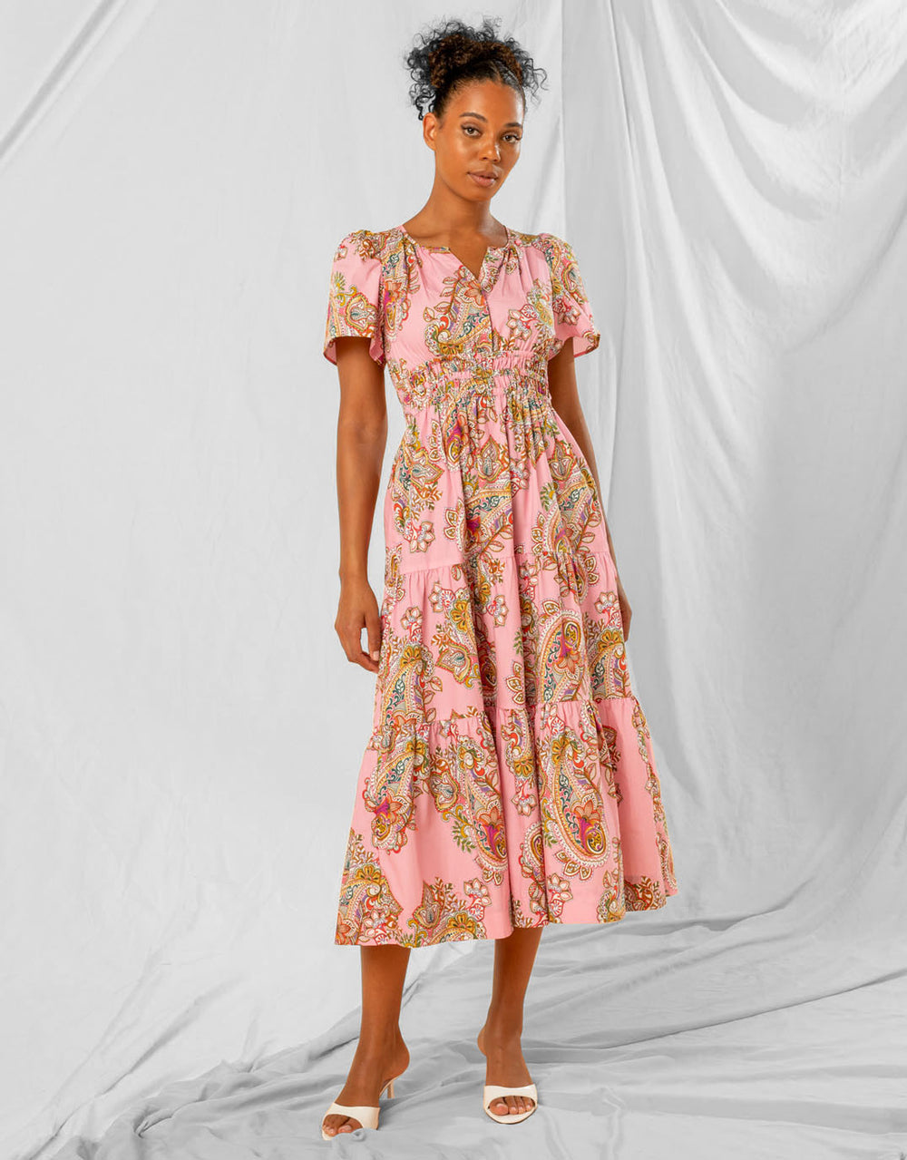 Sally Dress - Rosa Paisley