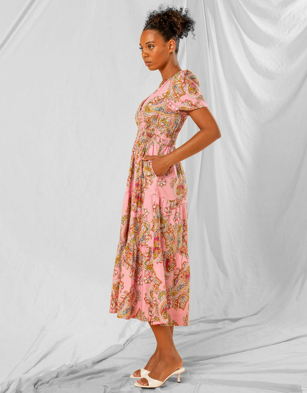 Sally Dress - Rosa Paisley