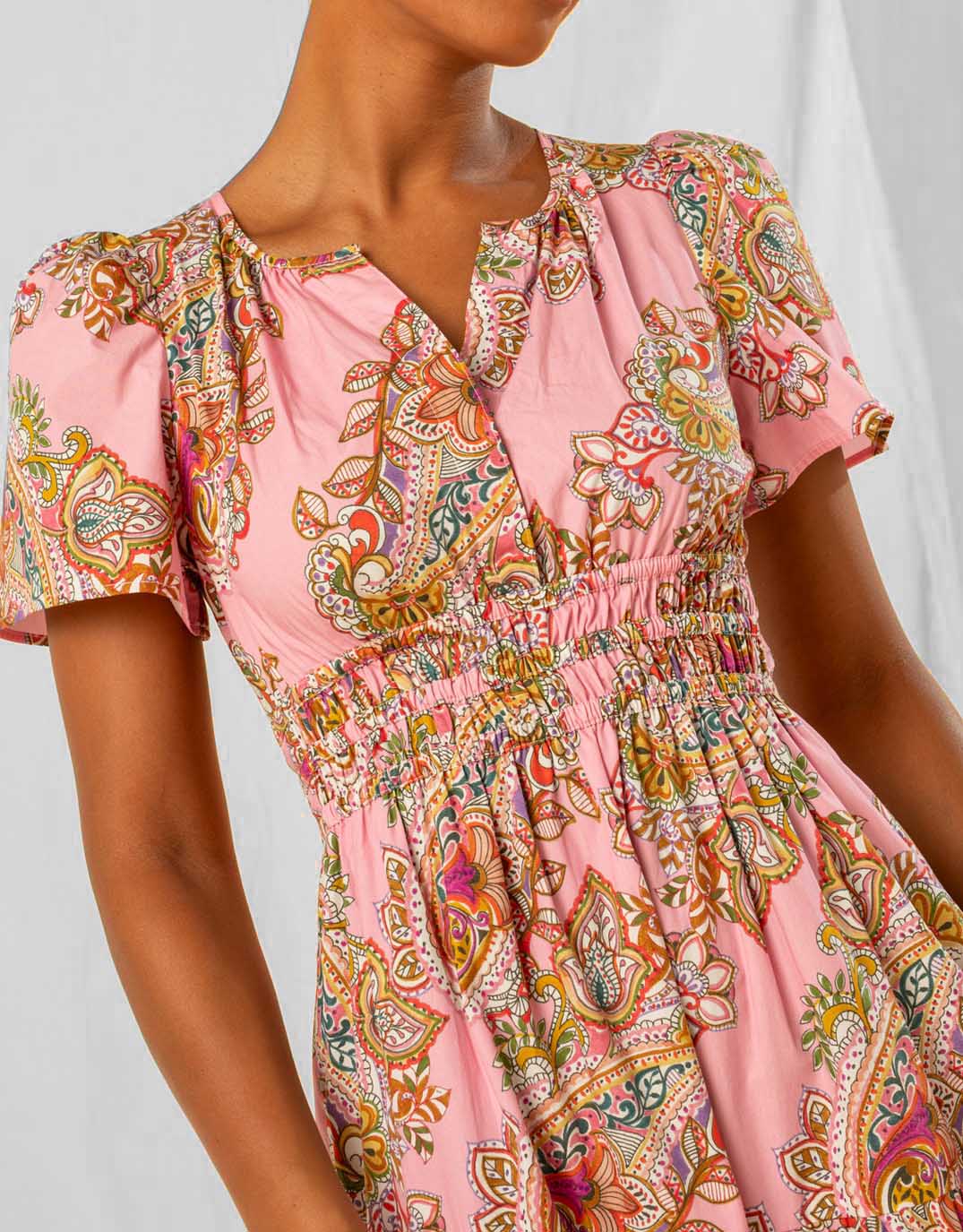 Sally Dress - Rosa Paisley