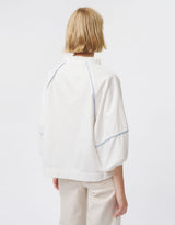 Joanne Denim Shirt - White/Blue Trim