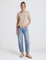 Knit Top - Sand/Pink/Blue