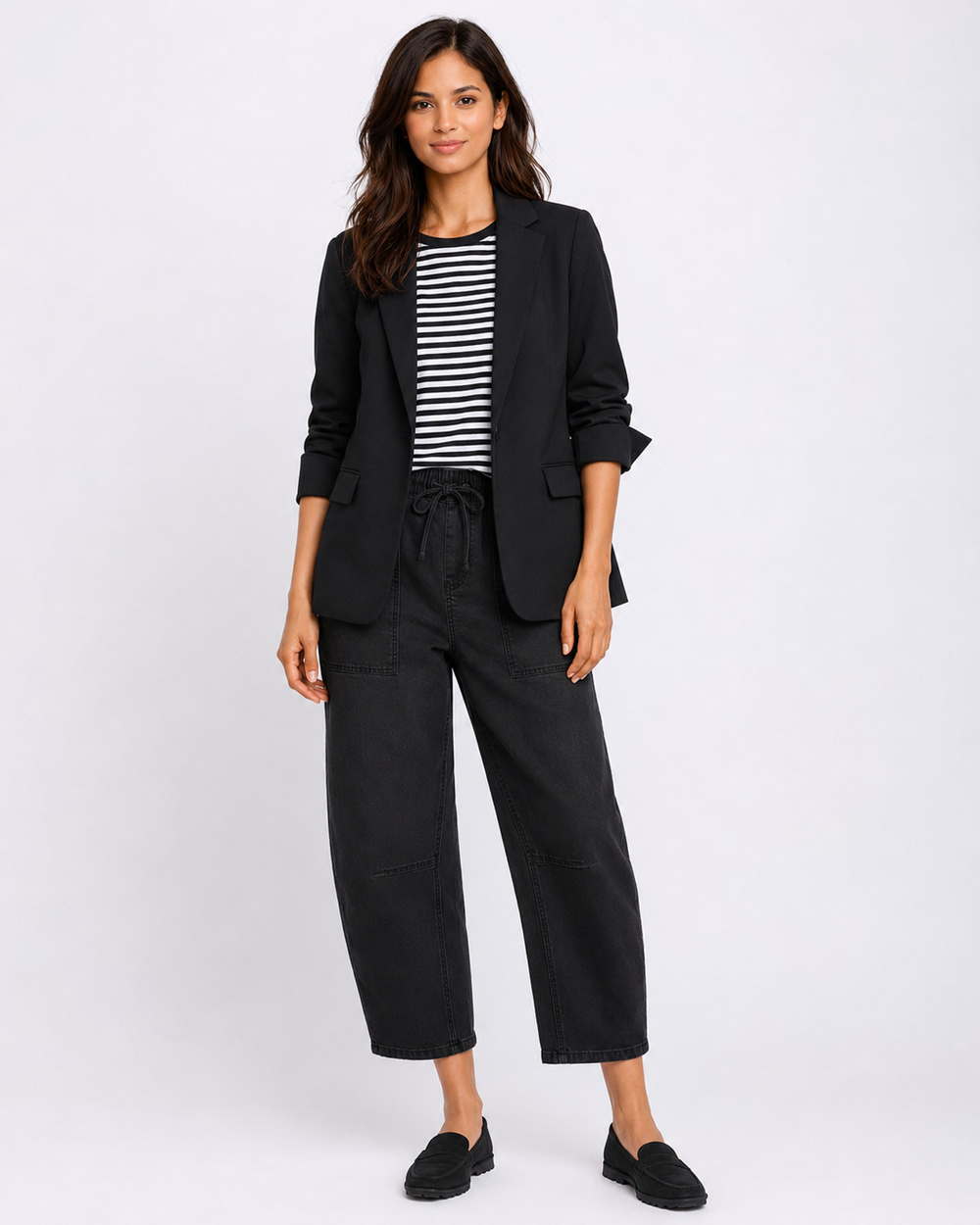 Leo Barrel Jeans - Black