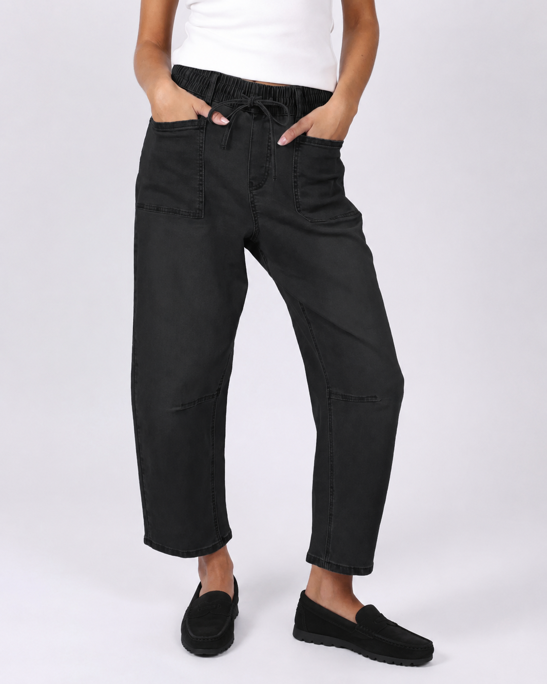 Leo Barrel Jeans - Black