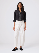 Leo Barrel Jeans - White