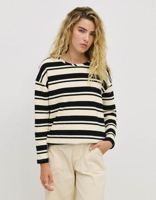 Isla Stripe Top - Cream/Black