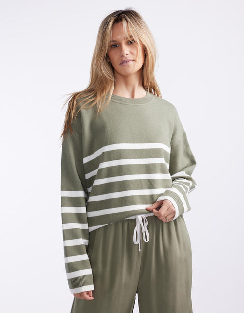 little-lies-lottie-stripe-sweater-khaki-white-womens-clothing