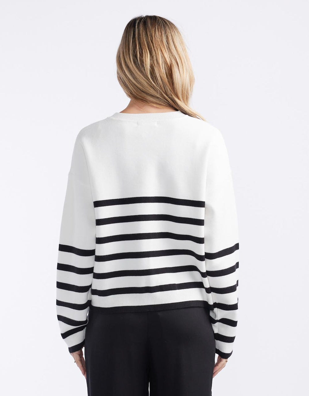 little-lies-lottie-stripe-sweater-white-black-womens-clothing