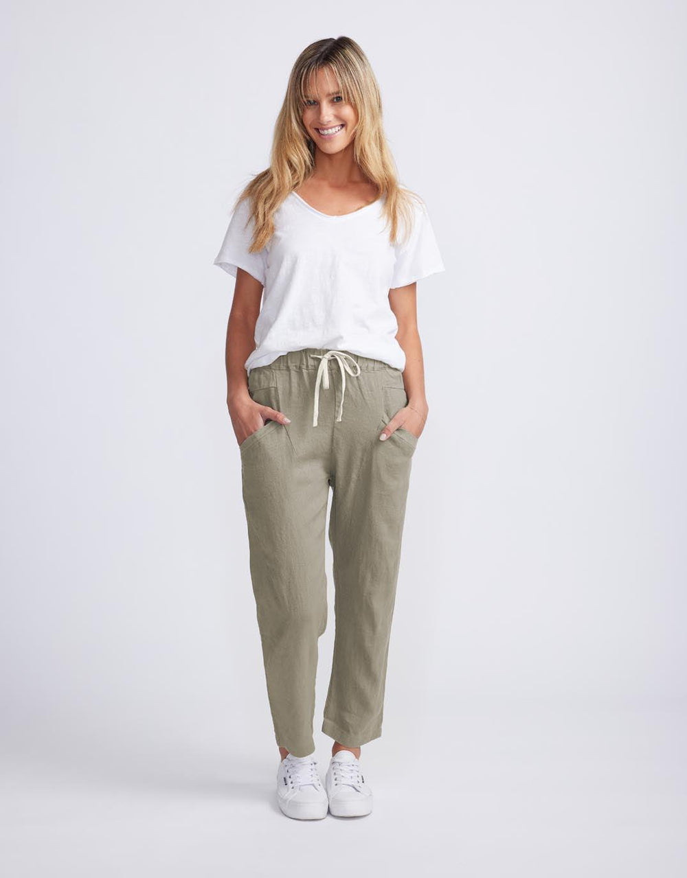 Buy Luxe Linen Pants - Khaki Little Lies for Sale Online Australia ...