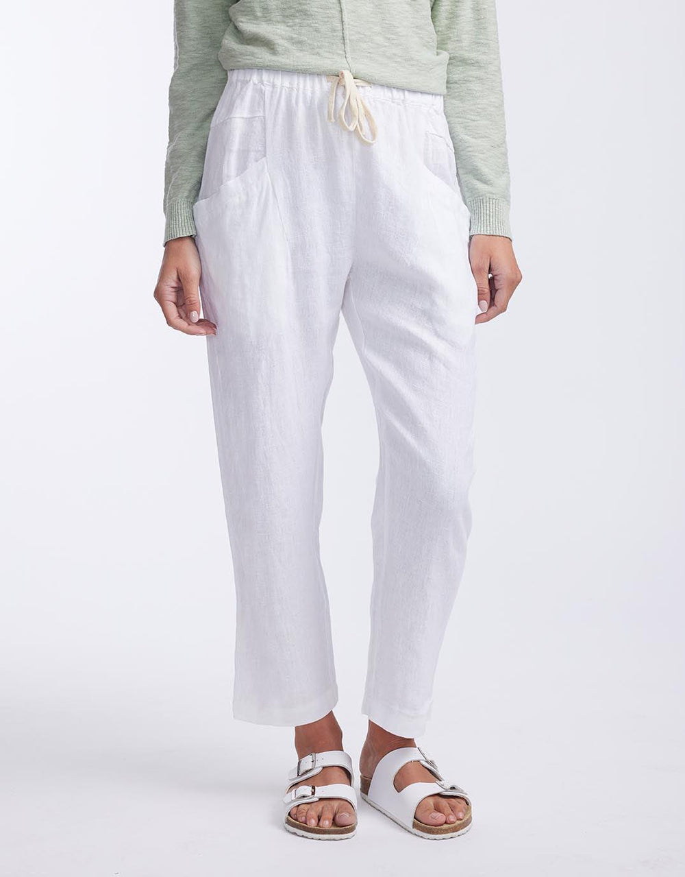 Buy Luxe Linen Pants - White Little Lies for Sale Online Australia