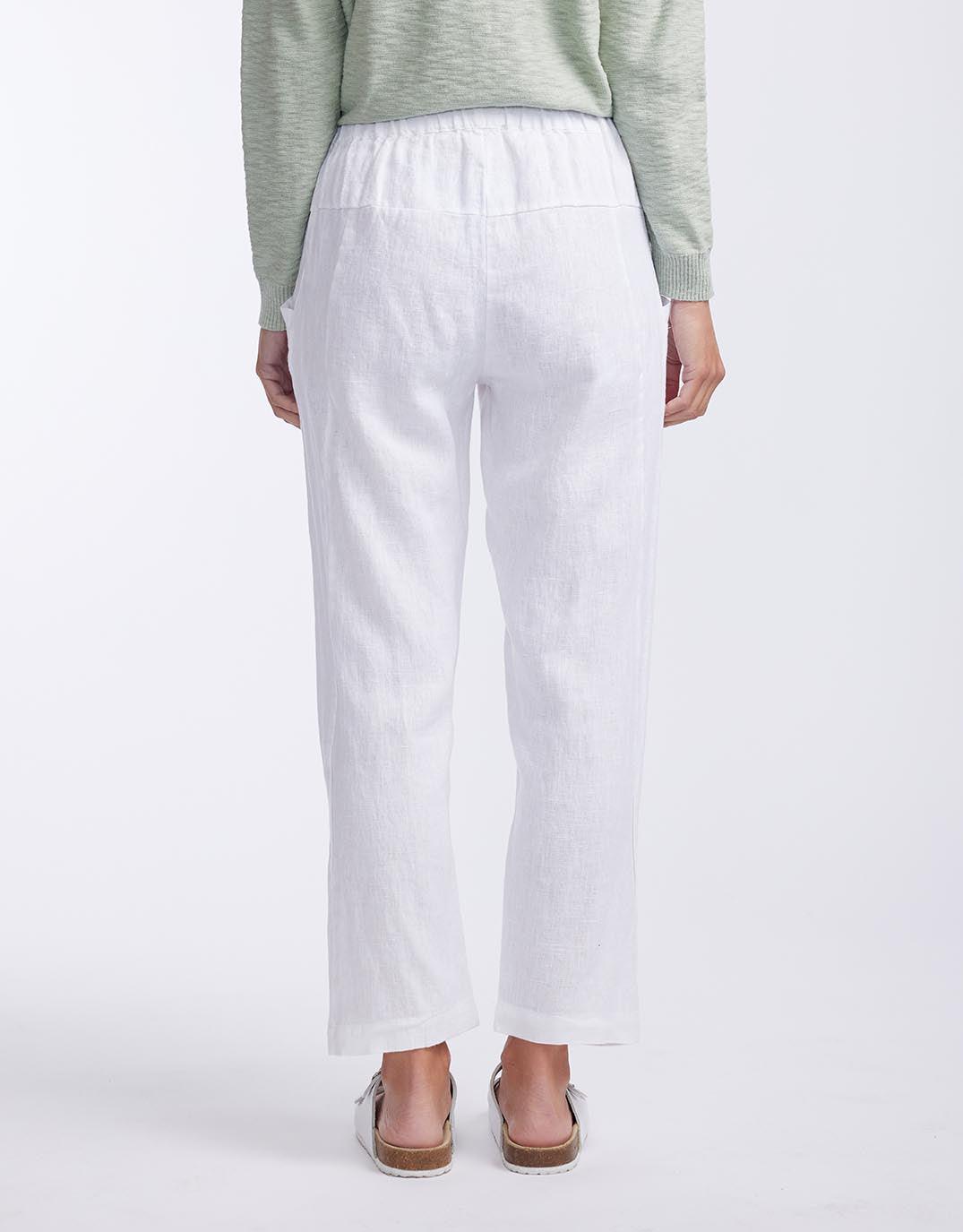 Little Lies - Luxe Linen Pants - White - White & Co Living Pants