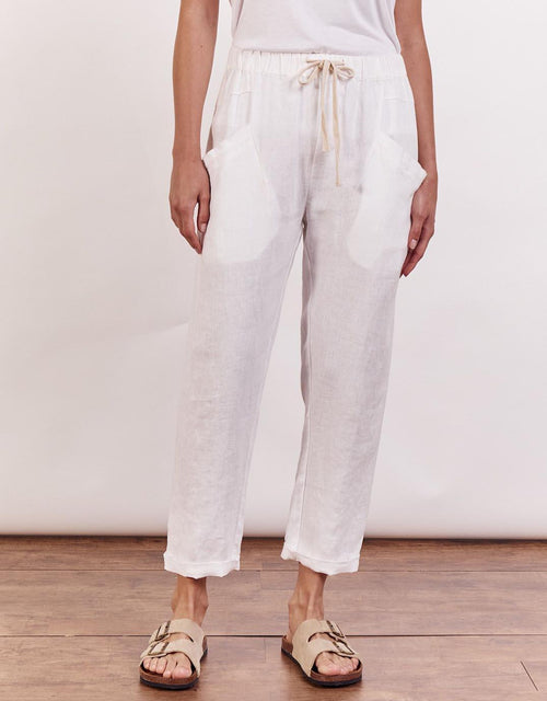 Little Lies - Luxe Linen Pants - White - White & Co Living Pants