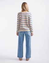 Minnie Knit Top  - Blonde/Regatta Blue