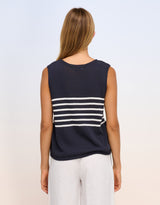 Monaco Spring Tank - Navy/White