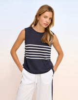 Monaco Spring Tank - Navy/White