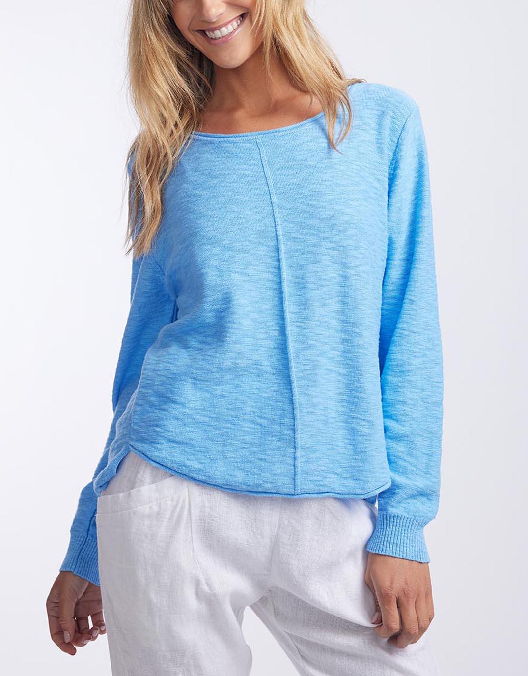 Little Lies - Sacha Summer Knit - Azure Blue - White & Co Living Knitwear