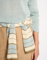 Solene Stripe Knit - Dusty Aqua